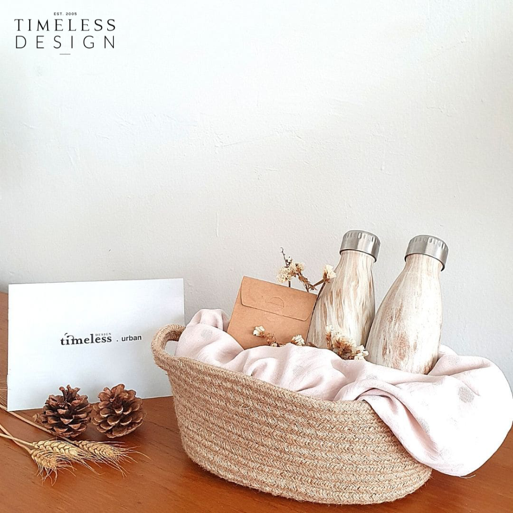 Oriana Oval Flax Rope Basket