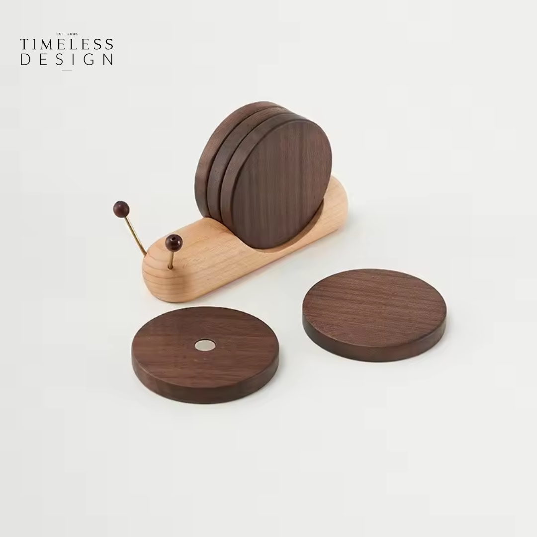 Garr Snail Walnut Coaster