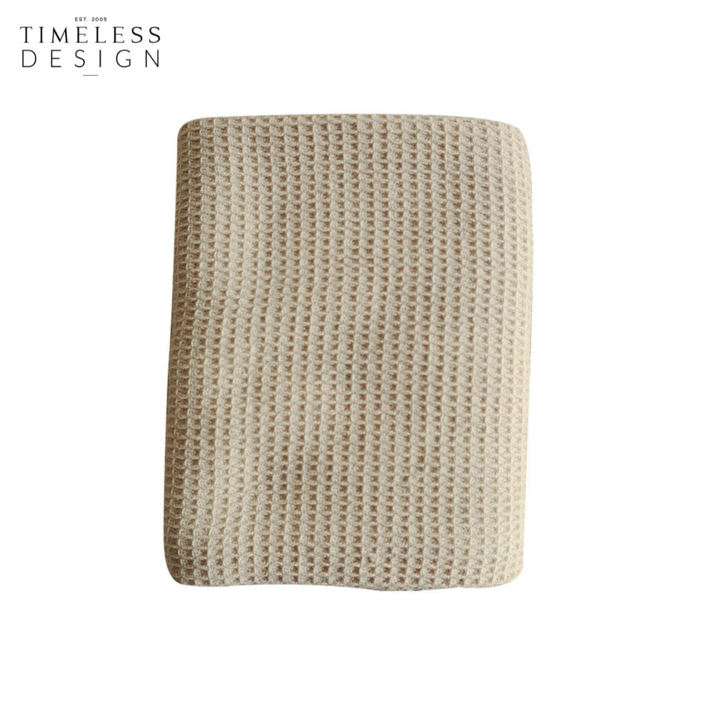 Beige Eilin Waffle Tea Towel