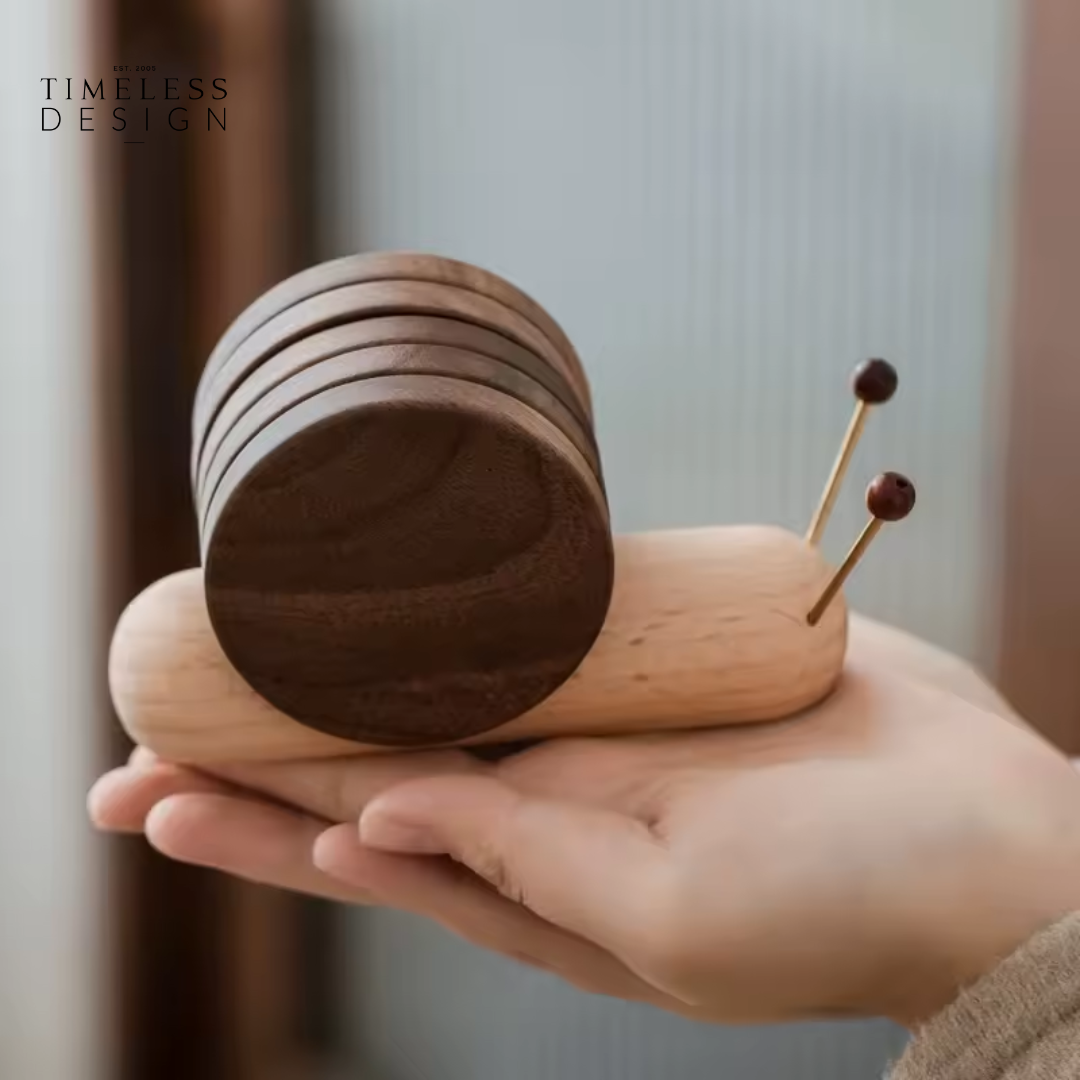 Garr Snail Walnut Coaster