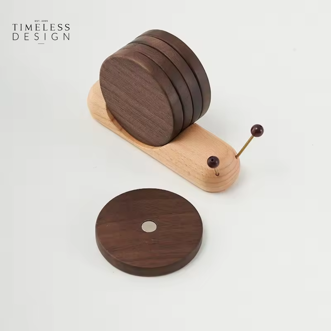 Garr Snail Walnut Coaster