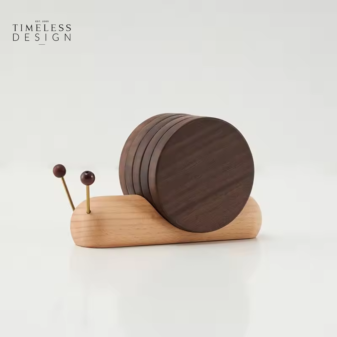 Garr Snail Walnut Coaster
