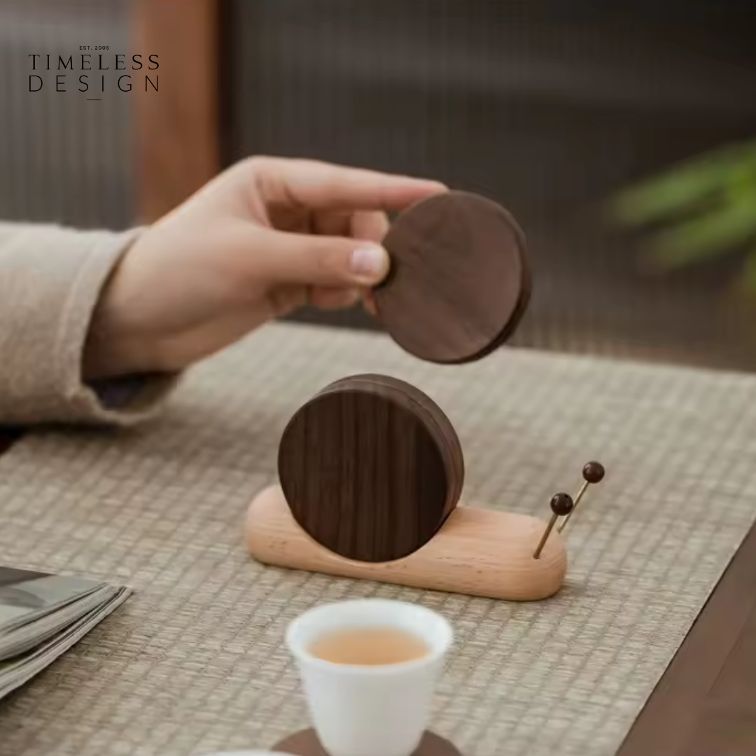 Garr Snail Walnut Coaster