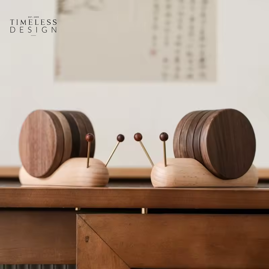 Garr Snail Walnut Coaster