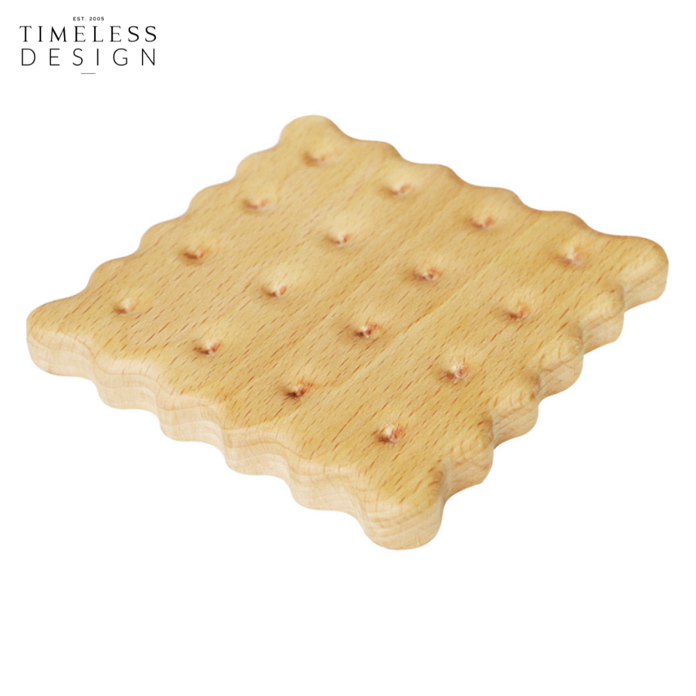 Ally Biscuit Wood Coaster