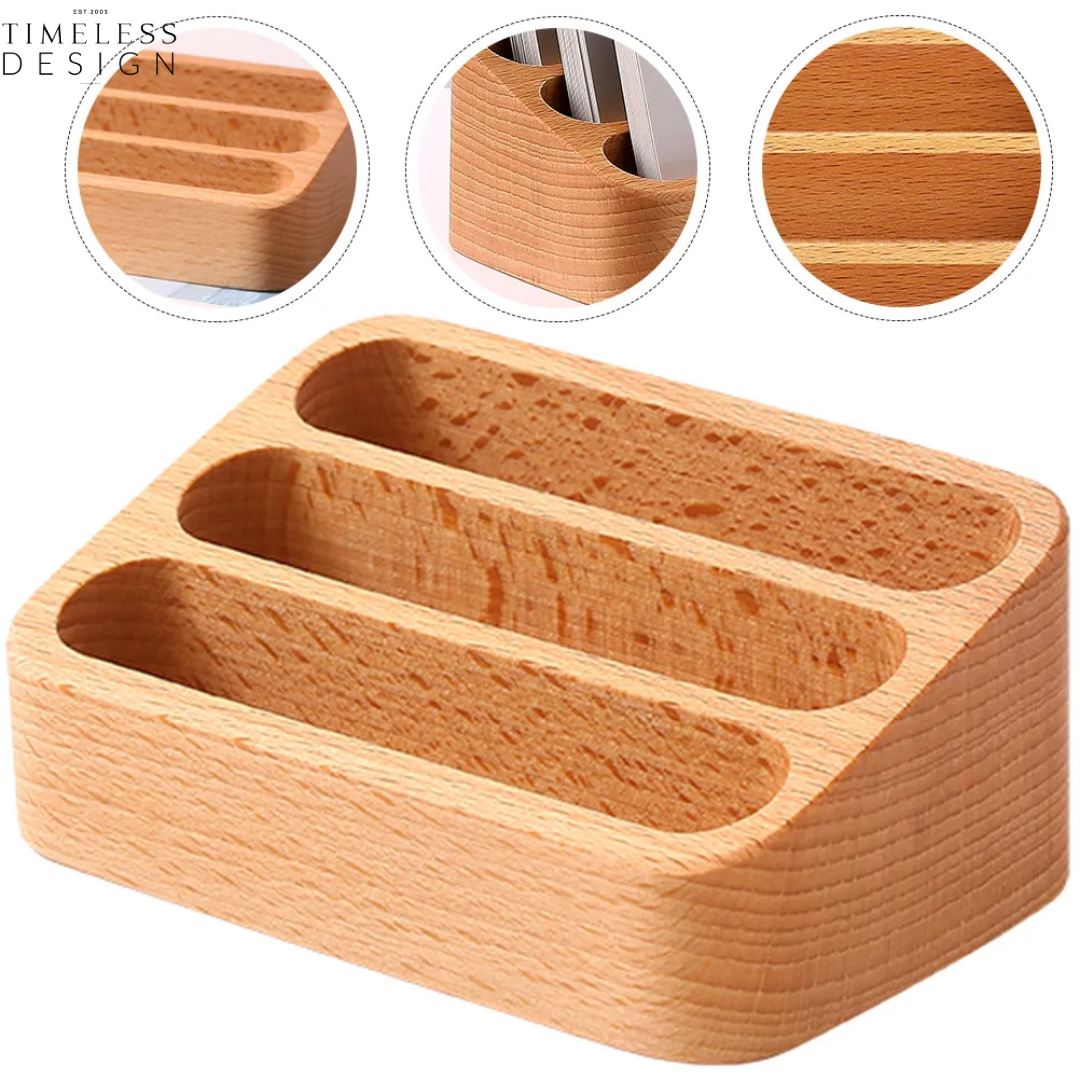 Odessa 3 Layer Wooden Business Card Holder