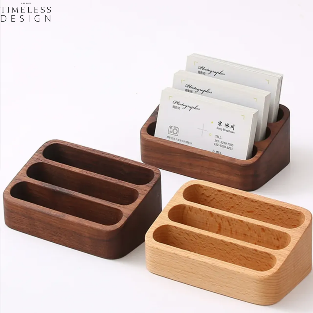 Odessa 3 Layer Wooden Business Card Holder