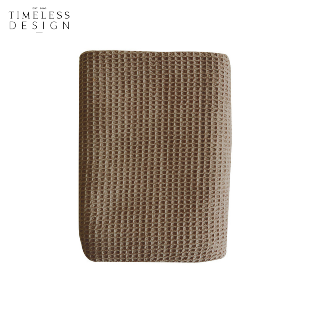 Khaki Eilin Waffle Tea Towel
