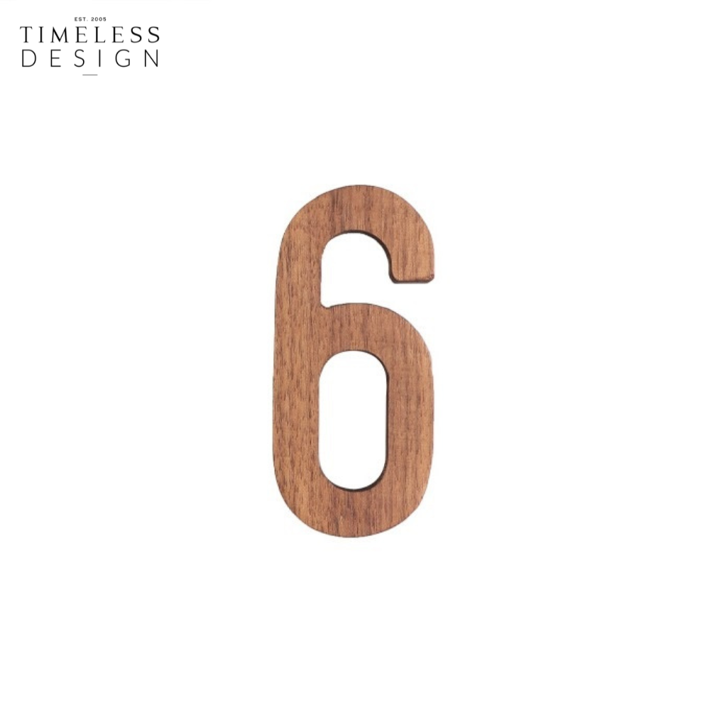 Walnut Wood Numeric (0-9)