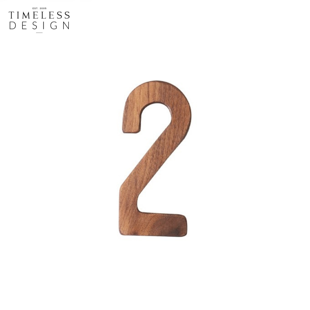 Walnut Wood Numeric (0-9)