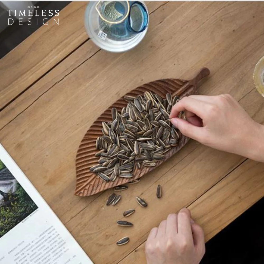 Homey Leaf Wooden Tray