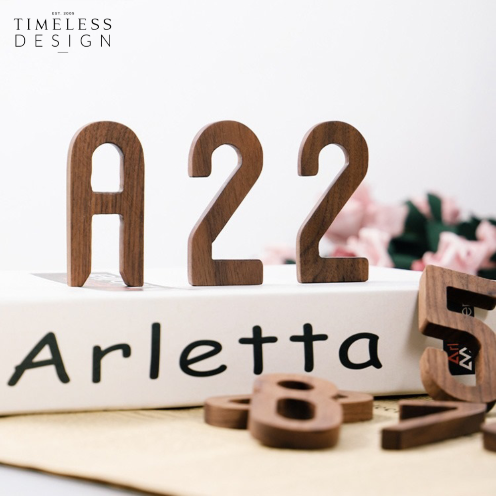 Walnut Wood Numeric (0-9)