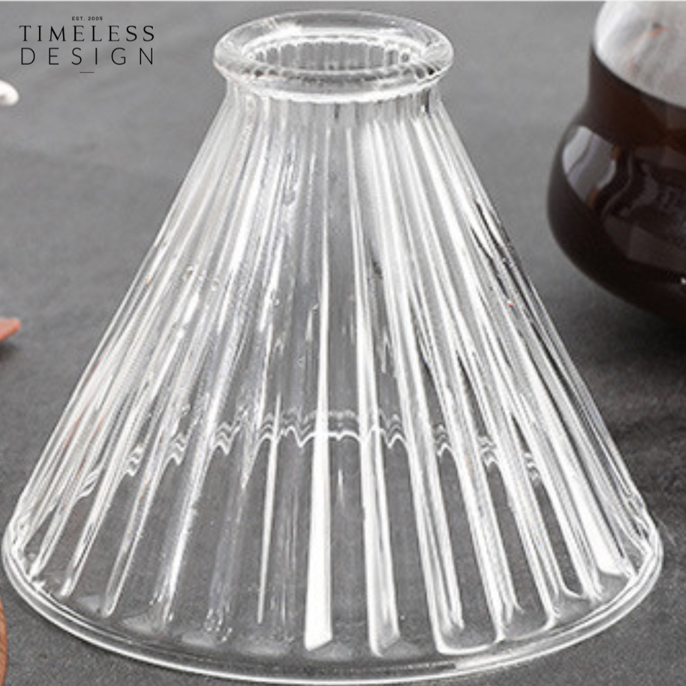 Ida Glass Coffee Dripper with Wooden Holder (Set)