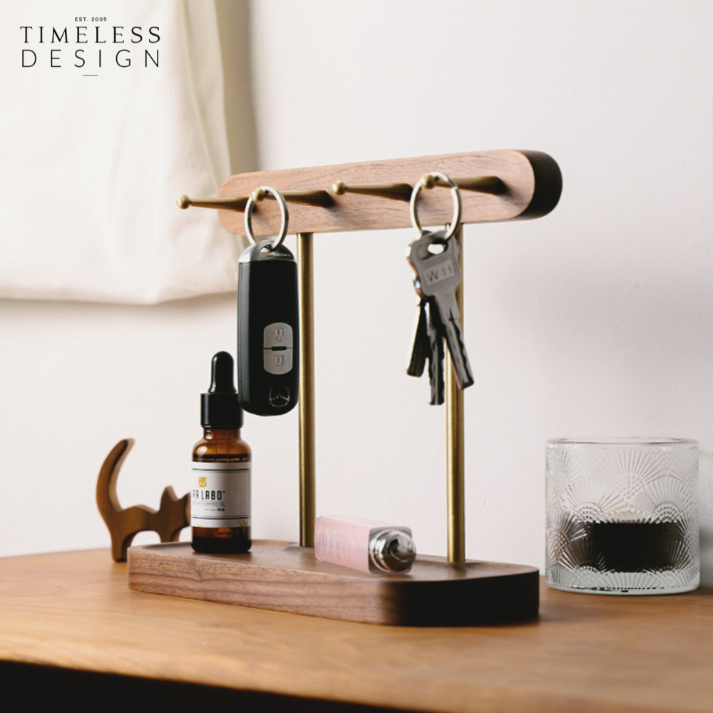 Ally Walnut Wood Key Storage Stand