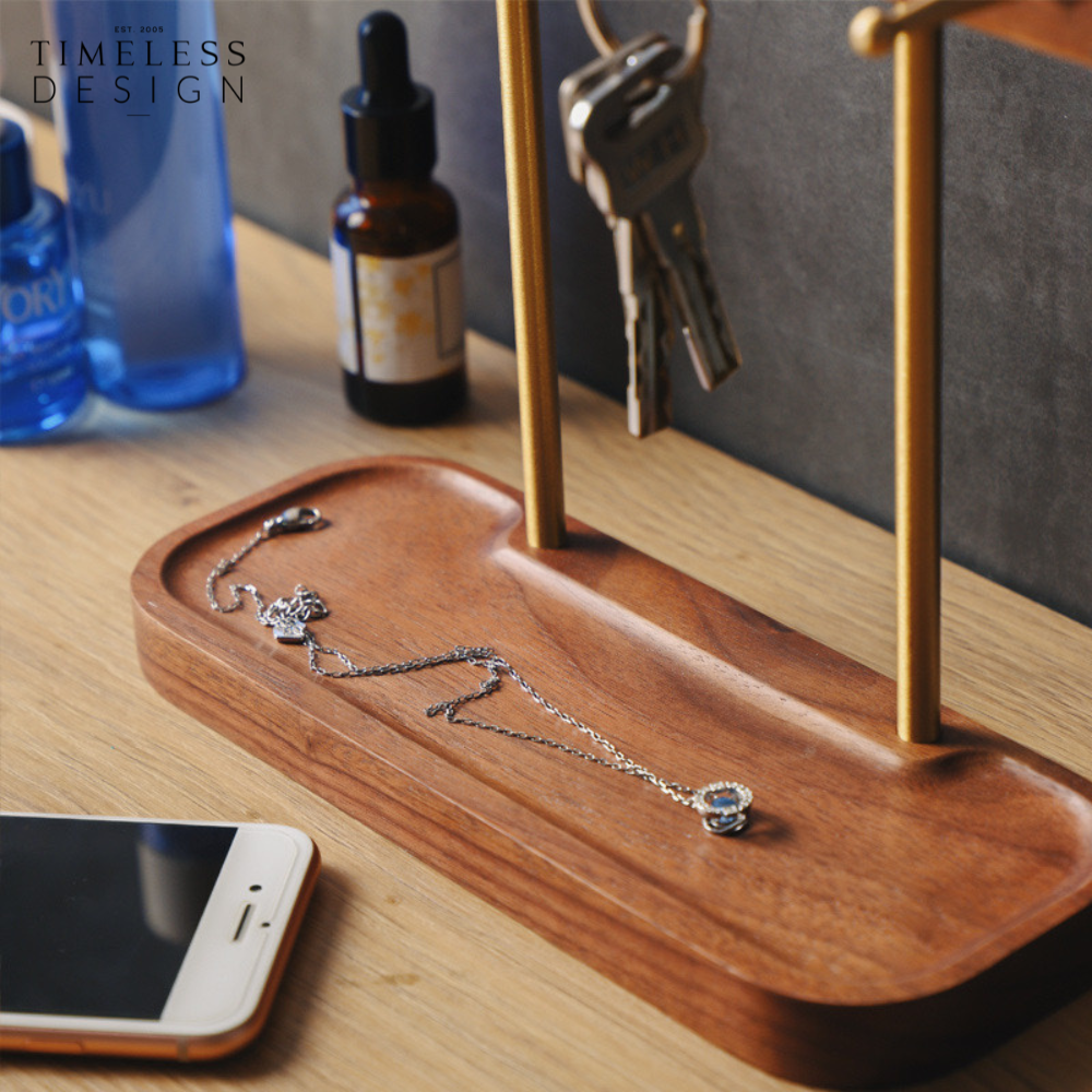 Ally Walnut Wood Key Storage Stand