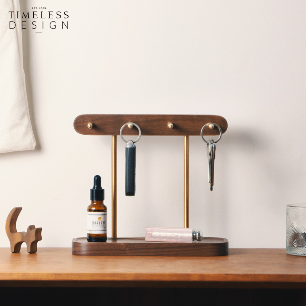 Ally Walnut Wood Key Storage Stand