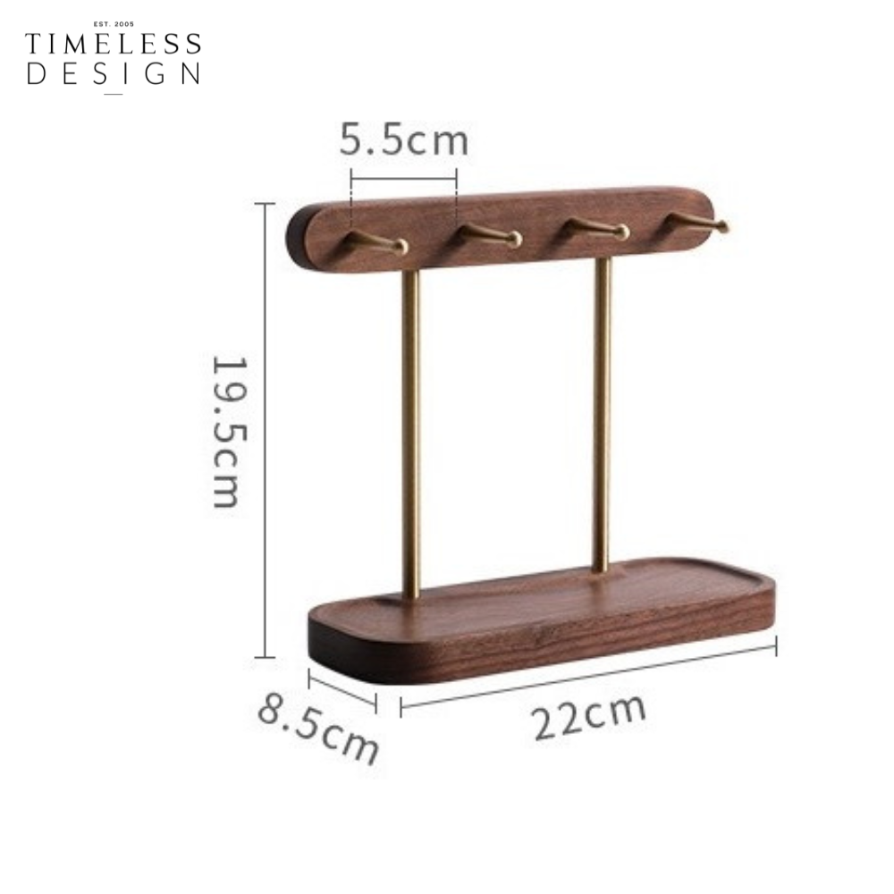 Ally Walnut Wood Key Storage Stand