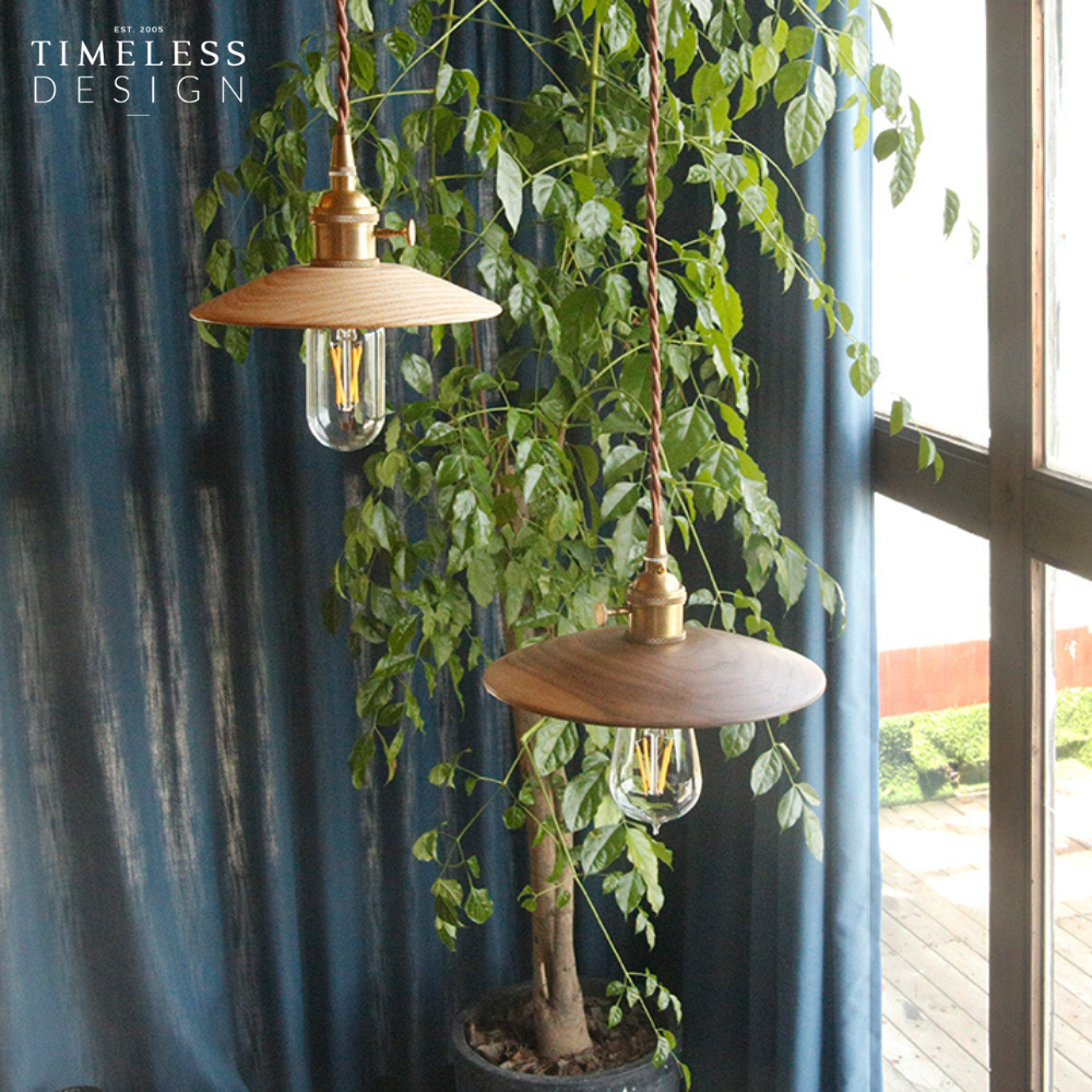 Fuuka Walnut Pendant Light