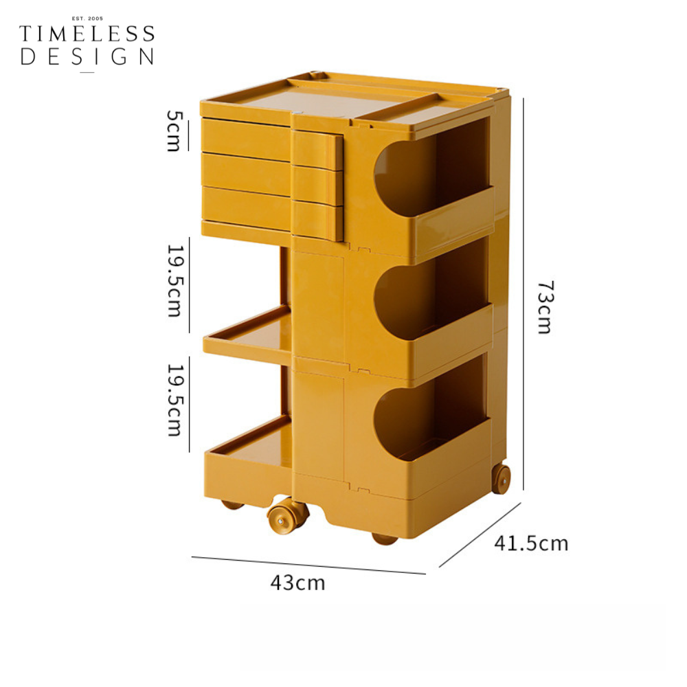 Joe Colombo 3 drawers Trolley