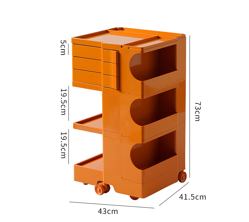 Joe Colombo 3 drawers Trolley
