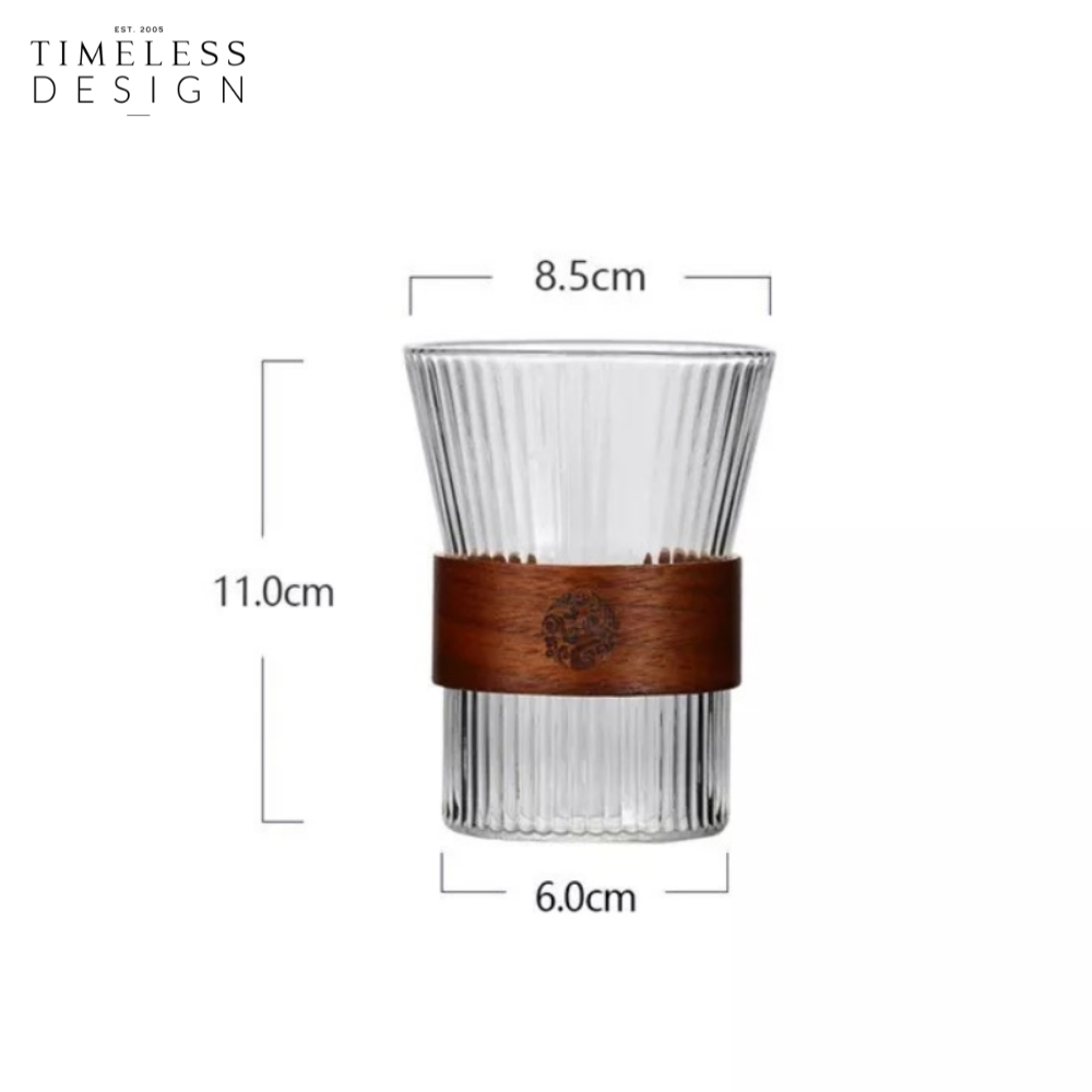 Orin Glass Tumbler With Bamboo Holder Piece