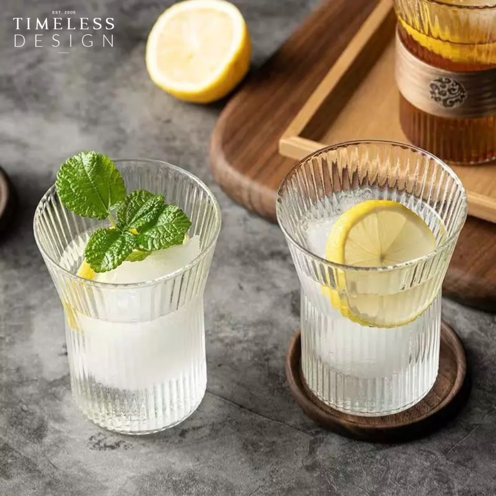 Orin Glass Tumbler With Bamboo Holder Piece