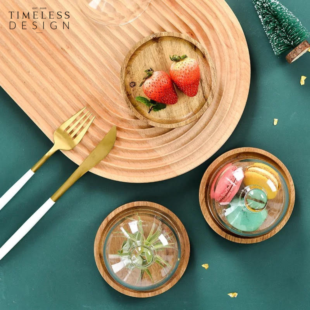 Tessa Dessert Plate With Glass Cover