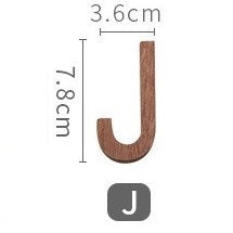 Walnut Wood Alphabet (A-Z)