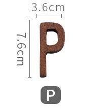 Walnut Wood Alphabet (A-Z)