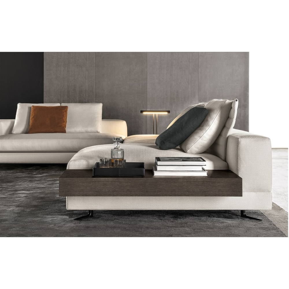 White L Shape Sofa With Side Table (L330)