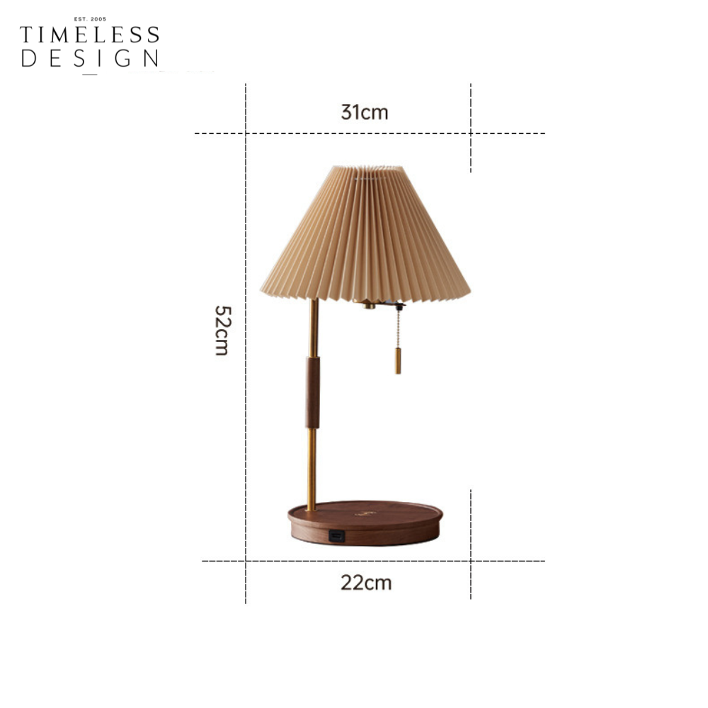 Willow Table Lamp with wireless charges