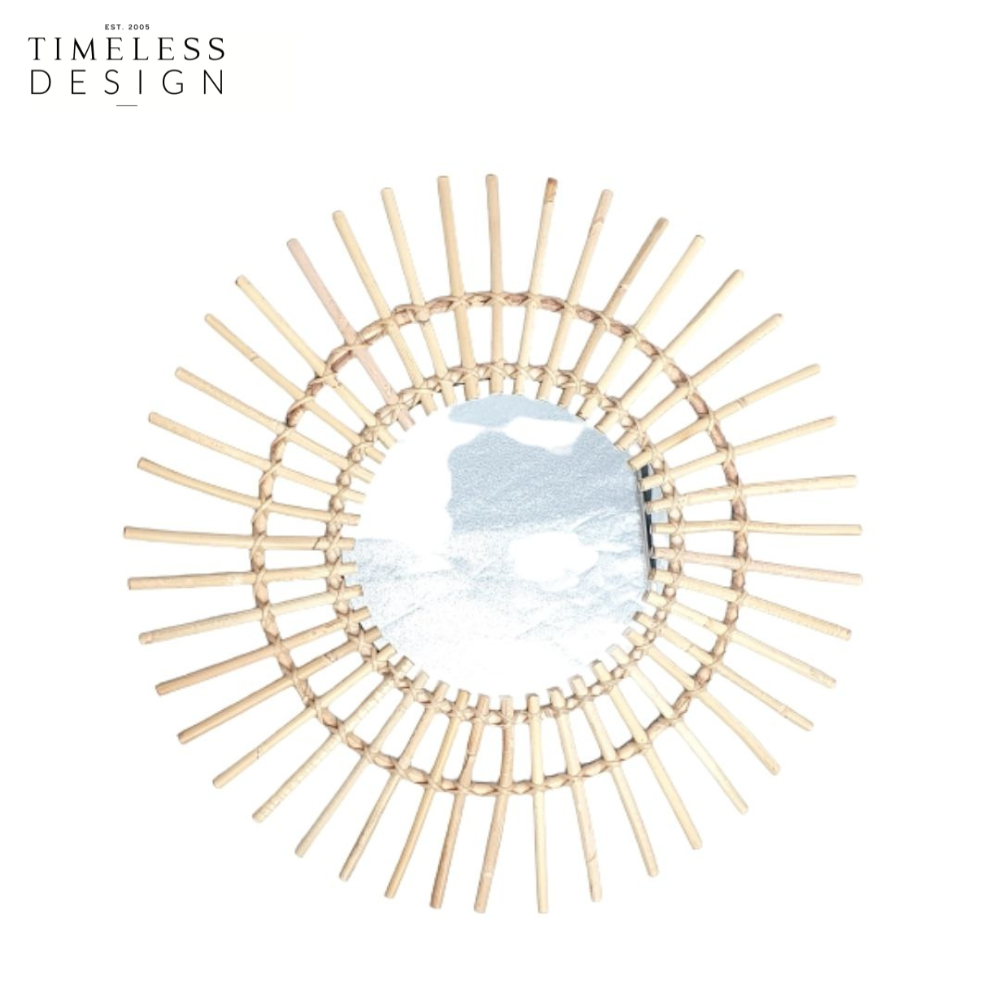 Oriana Sun Wicker Mirror