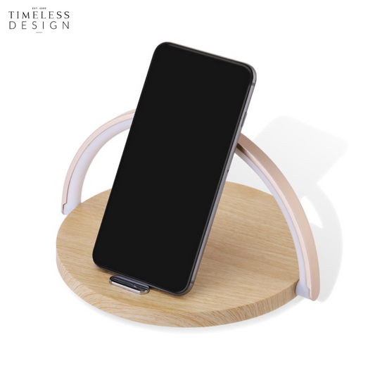 Aika Wooden Light with 10W Wireless Charger