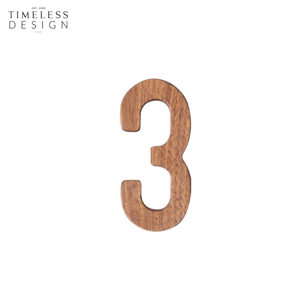 Walnut Wood Numeric (0-9)