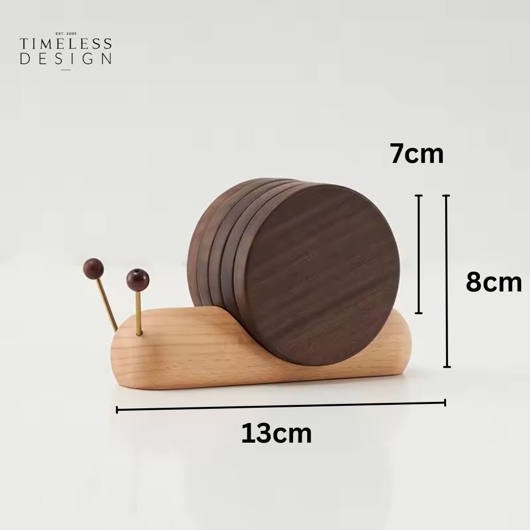 Garr Snail Walnut Coaster
