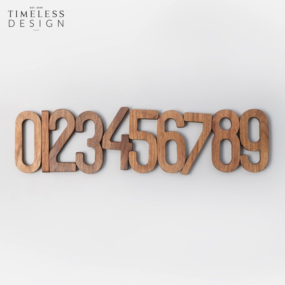 Walnut Wood Numeric (0-9)