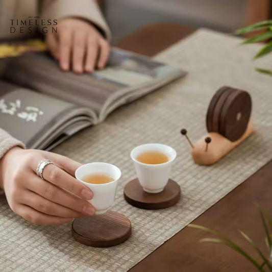 Garr Snail Walnut Coaster