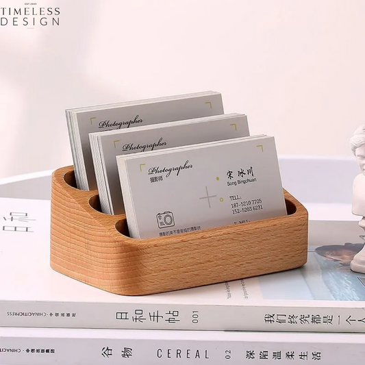 Odessa 3 Layer Wooden Business Card Holder