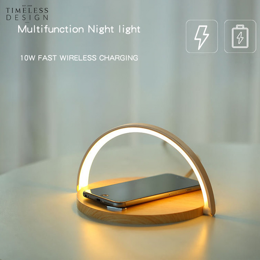 Aika Wooden Light with 10W Wireless Charger