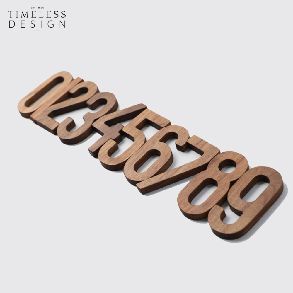 Walnut Wood Numeric (0-9)
