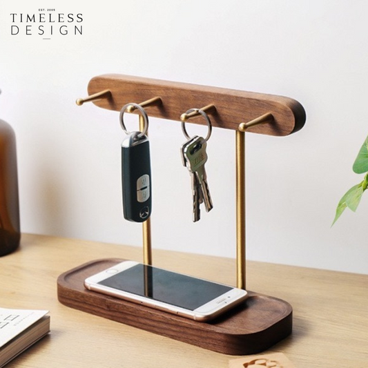 Ally Walnut Wood Key Storage Stand