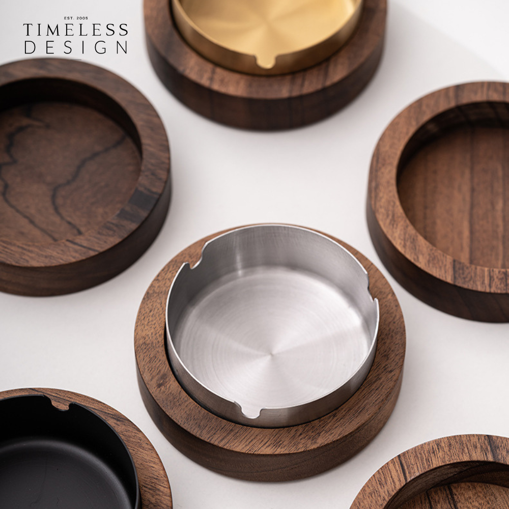 Charles Wooden Ashtray with Cover
