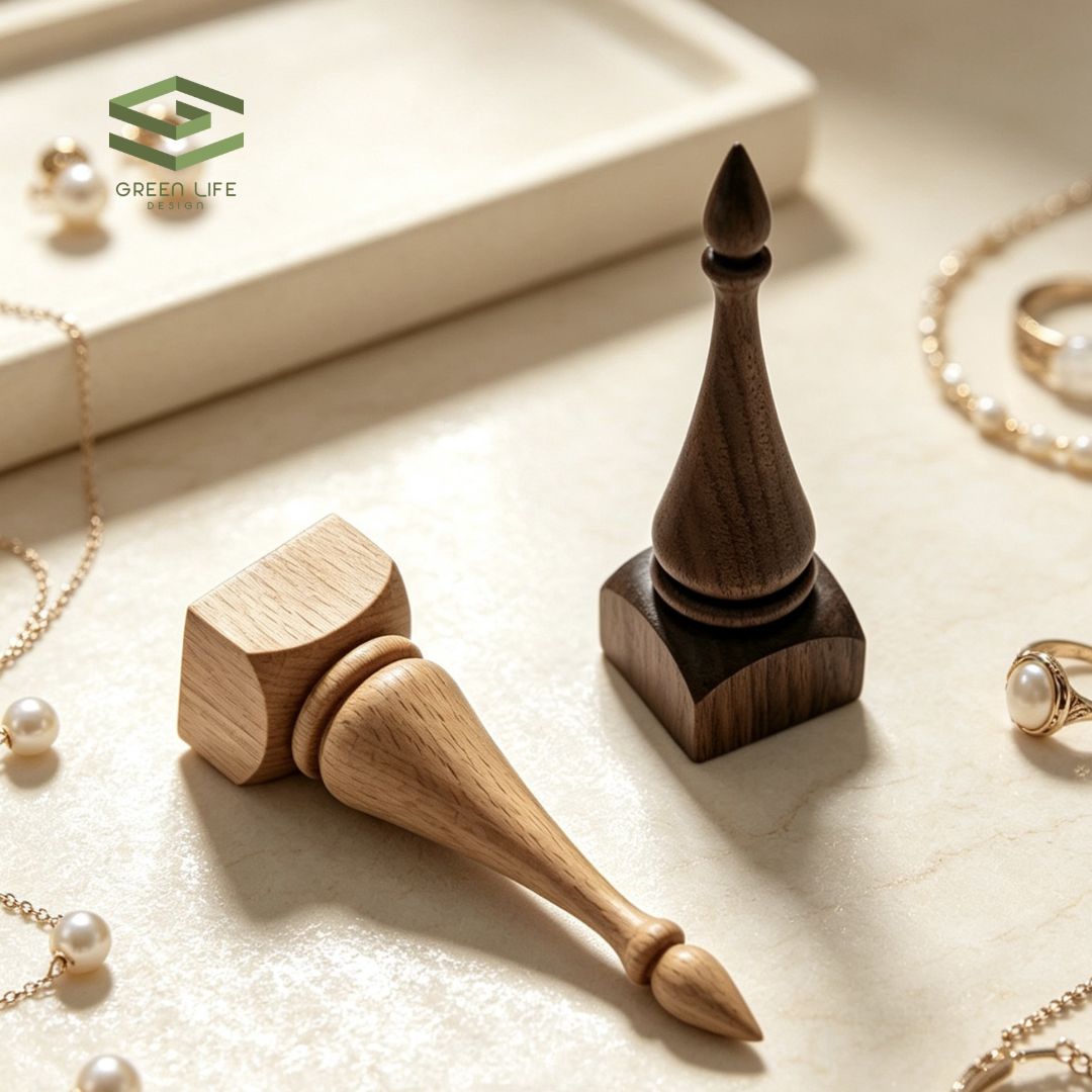 Chess Wooden Vintage Ring Holder