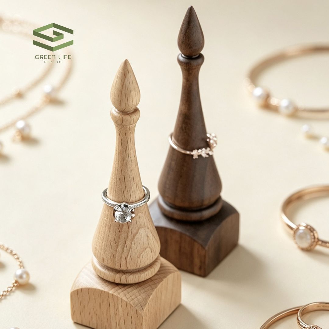 Chess Wooden Vintage Ring Holder