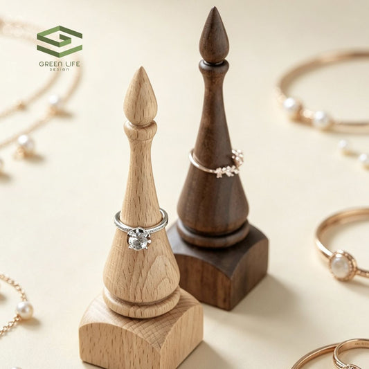 Chess Wooden Vintage Ring Holder