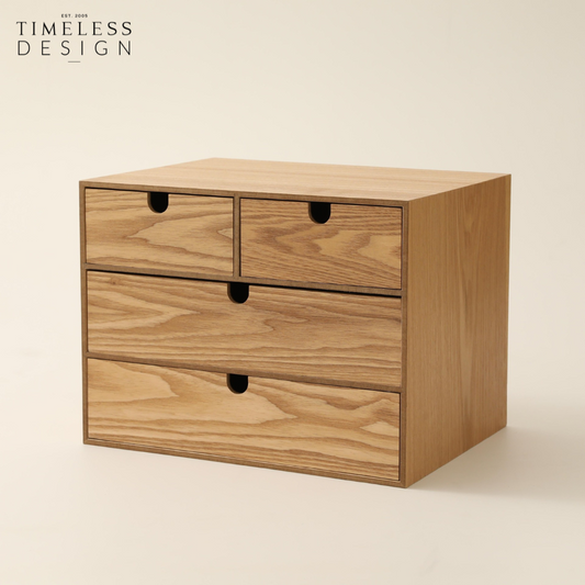 Hiroki Wooden 4 Drawer Storage
