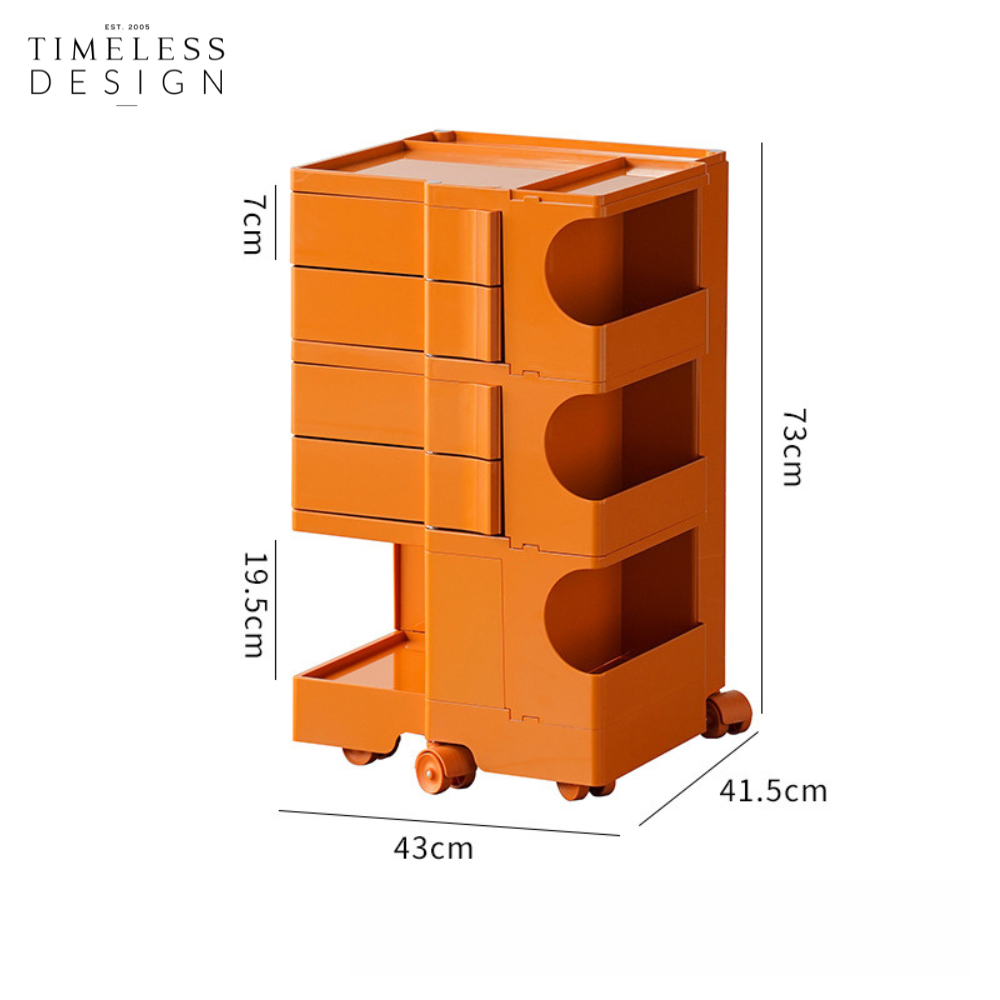 Joe Colombo 3 drawers Trolley