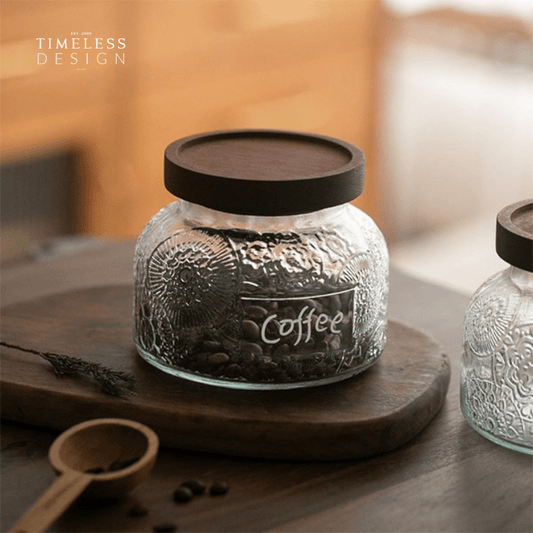 Rand Vintage Wooden Lid Sealed Glass Jar (750ml)