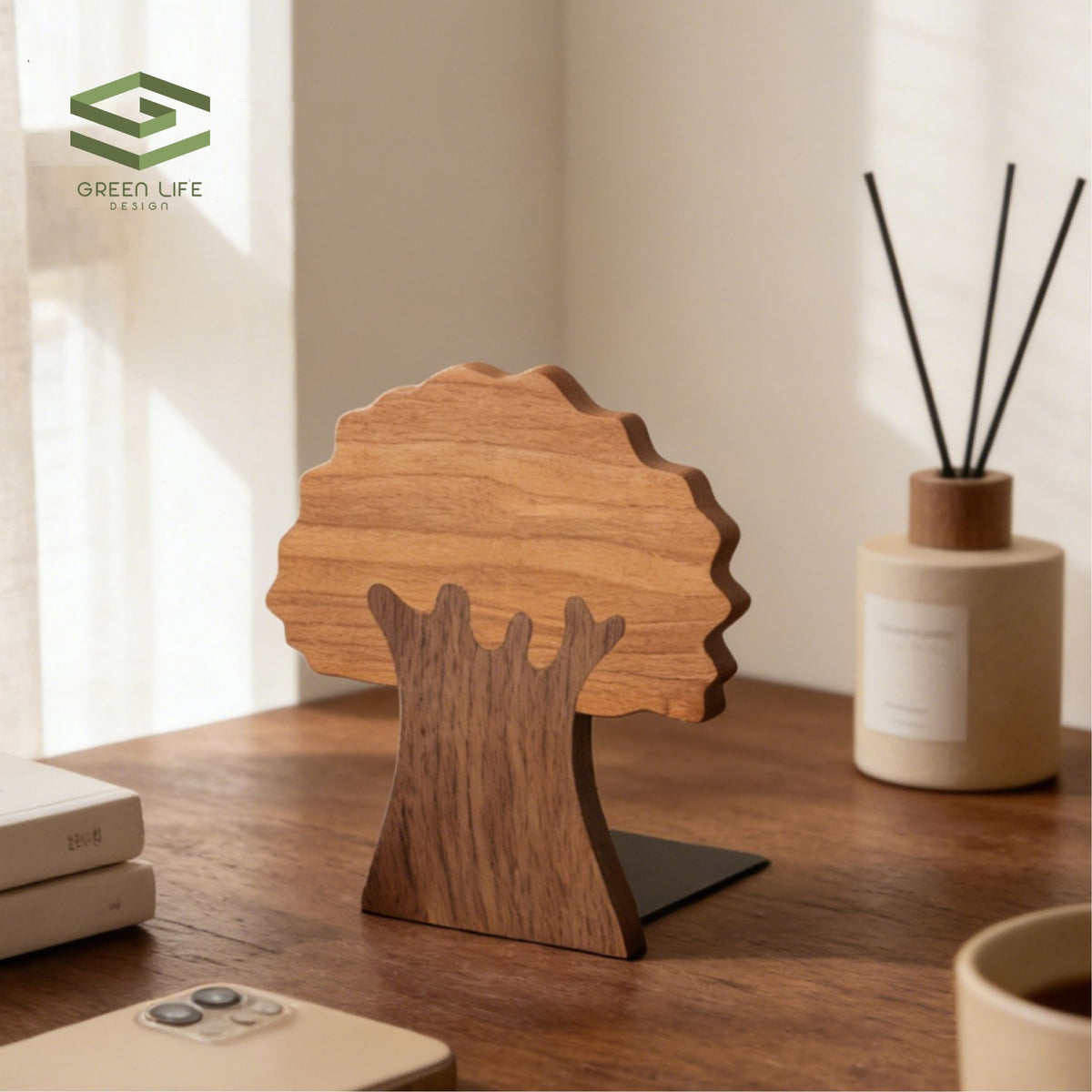 Tree Walnut Bookend