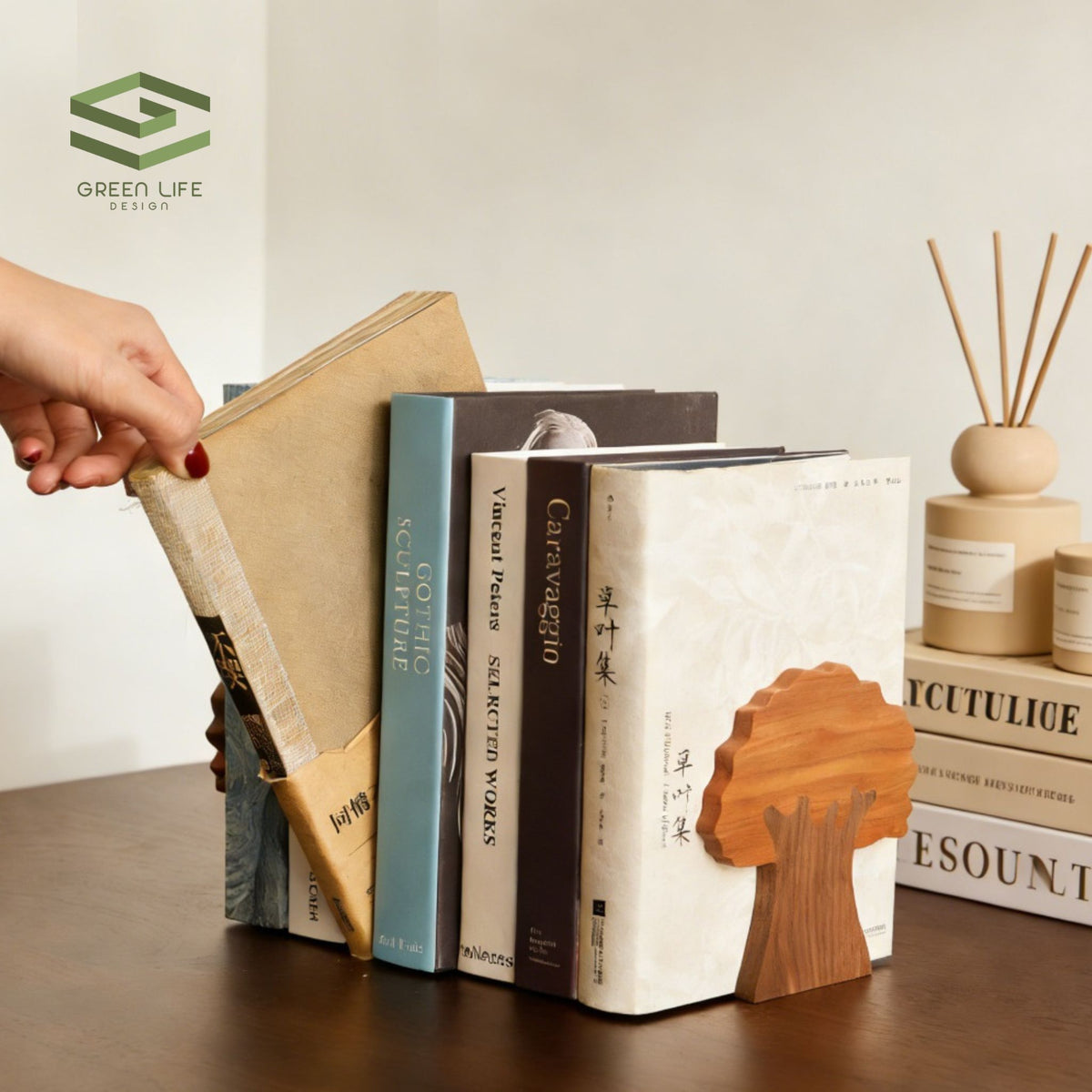 Tree Walnut Bookend